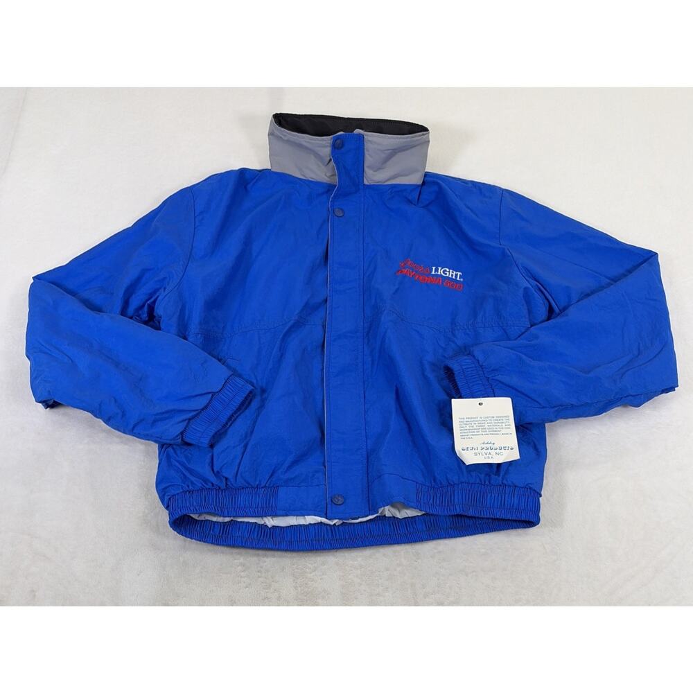 Coors Daytona 500 Vintage Ashley Sewn Products Lg. USA Lined Jacket NASCAR